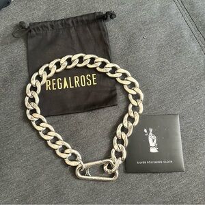 Regalrose Chunky Silver Chain Necklace